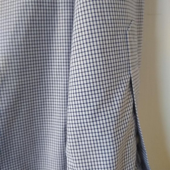 Tommy Hilfiger Slim Fit Blue Check Oxford Dress Shirt Size 15 1/2  34-35 - Picture 7 of 7